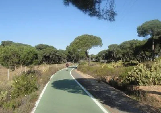 Tramo del carril bici de Huelva a Punta Umbría