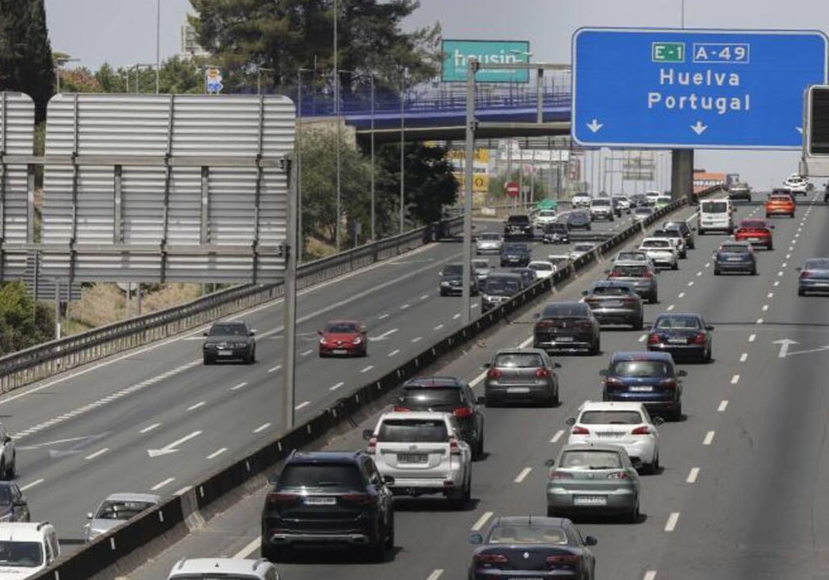 La autovía a-49 que va de Sevilla a Huelva