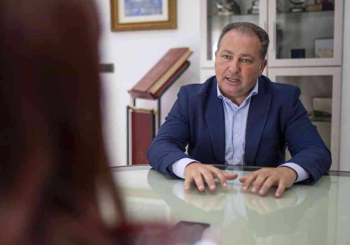 El presidente de la Diputación Provincial de Huelva, David Toscano, en la entrevista
