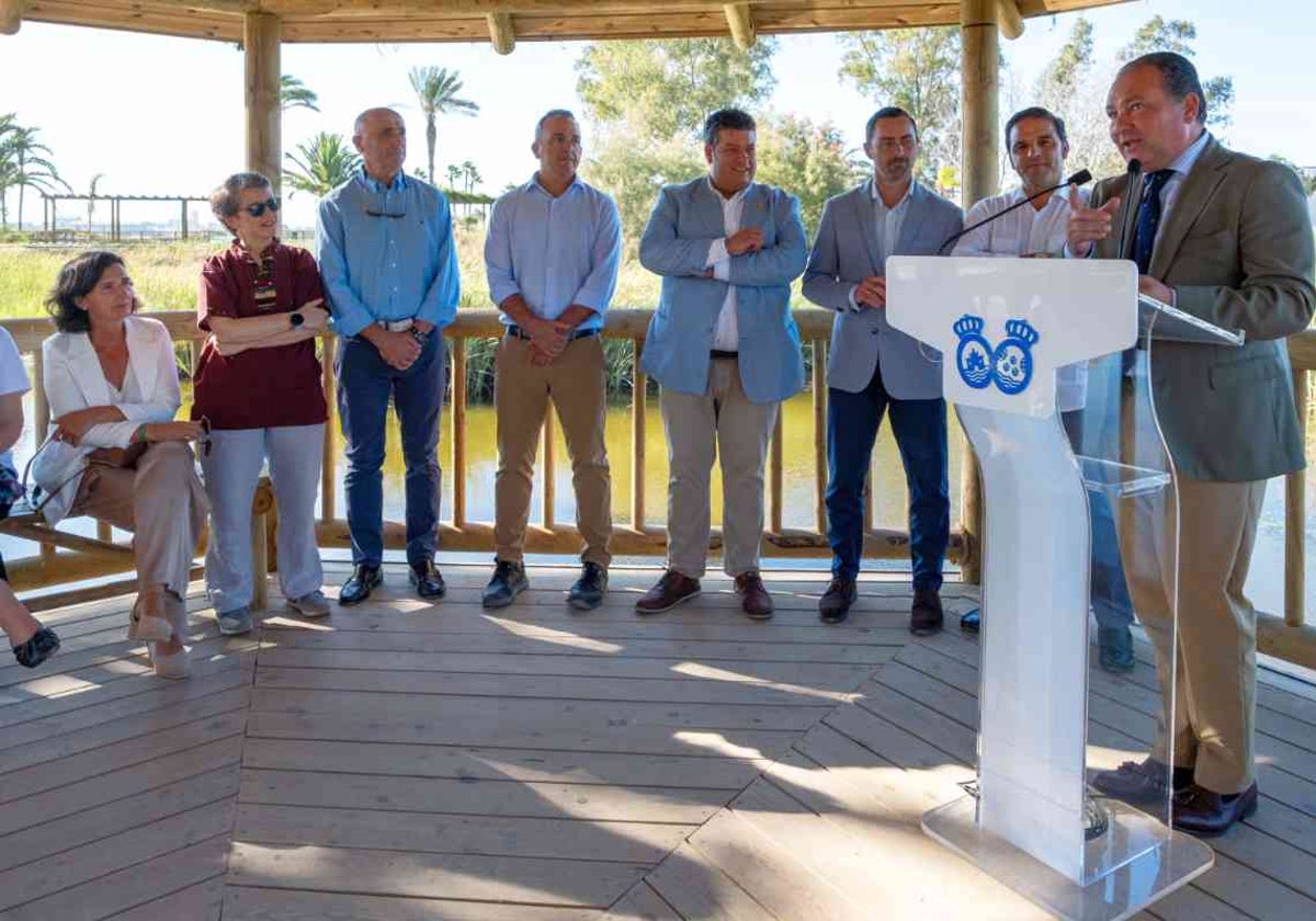 Acto de inauguración del proyecto de recuperación de la laguna de La Rábida