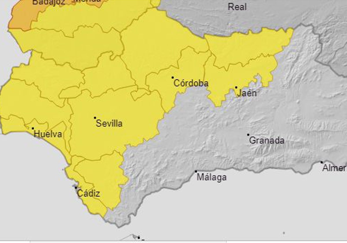 Mapa de avisos de la Aemet para este sábado