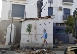 Concluyen la demolición del transformador eléctrico que salió ardiendo hace dos años en San Juan del Puerto