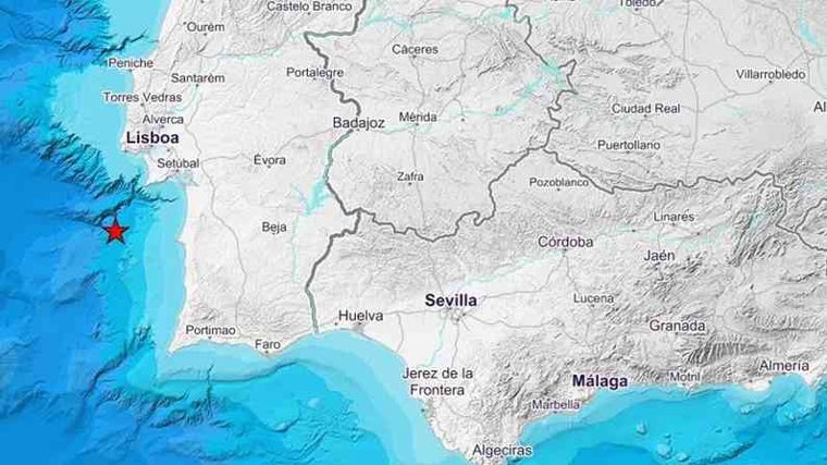 Localización del terremoto registrado esta mañana