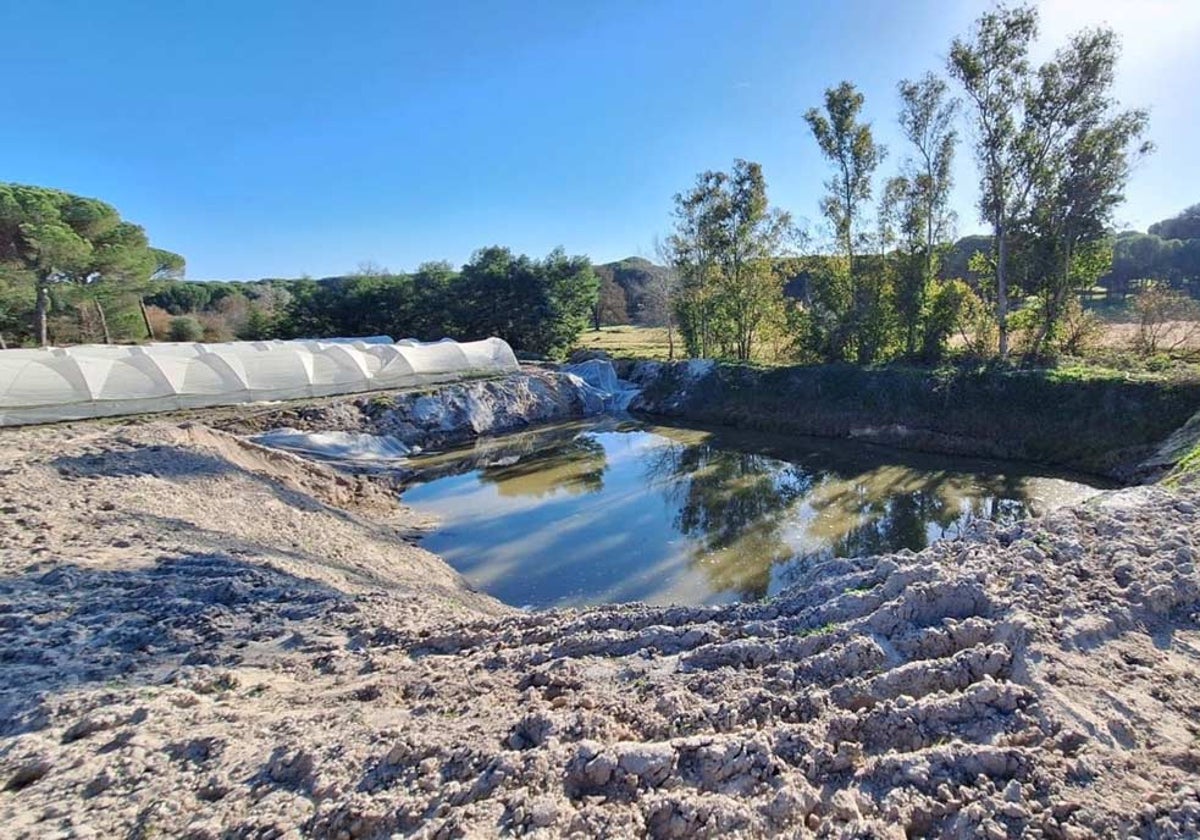 Excavación en la zona del arroyo de La Cañada para la obtención ilegal de agua