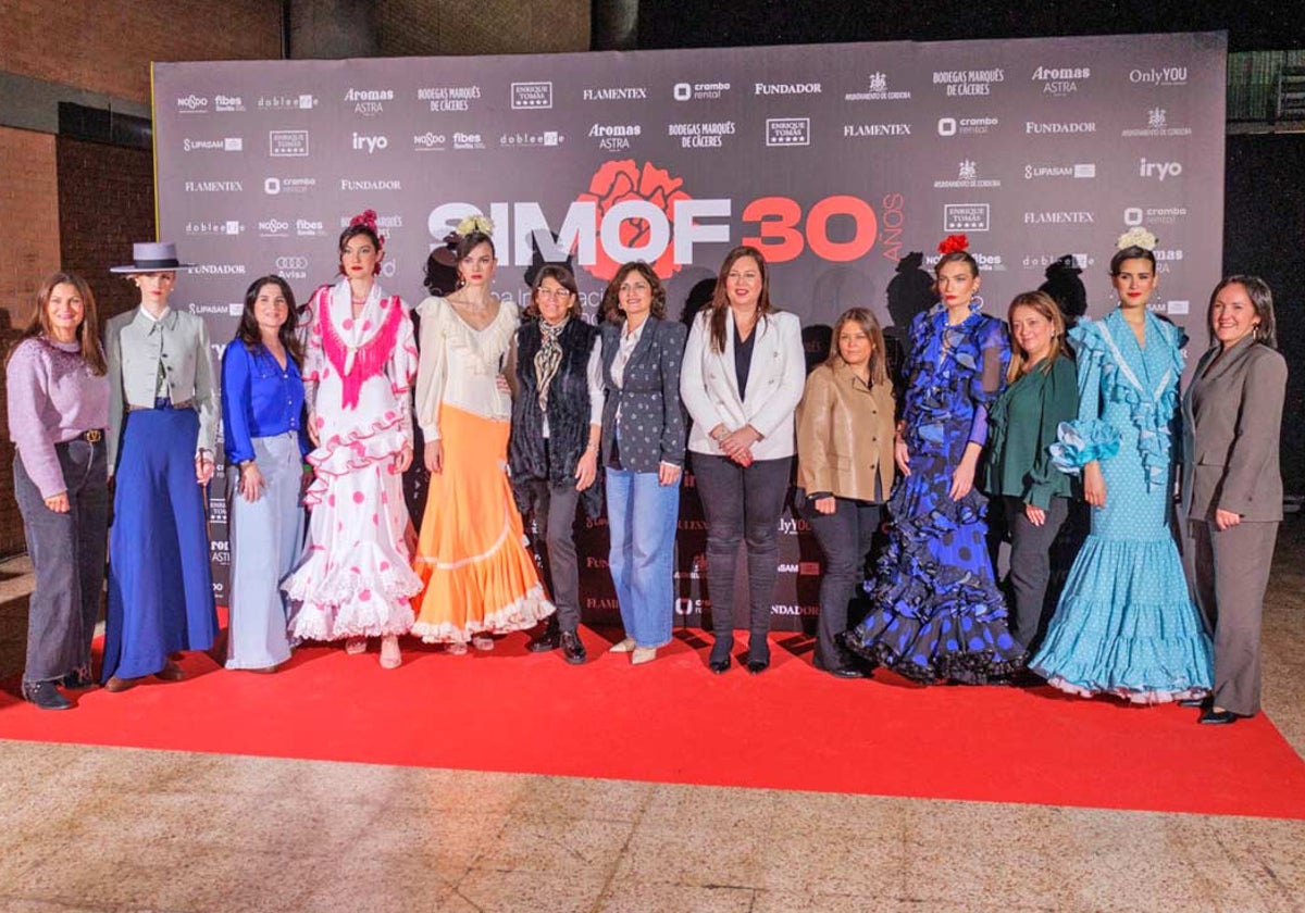 Parte de la delegación onubense que ha participado en la feria flamenca sevillana