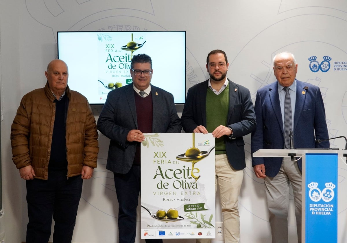 La presentación esta mañana en la Diputación de la Feria del Aceite de Oliva Virgen Extra de Beas