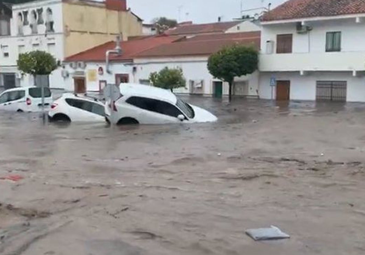 Imagen de archivo de las inundaciones que hubo en Nerva en 2019