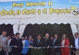 Inaugurada, con lleno, novedades y altas temperaturas, una nueva edición de la Feria de la Gamba en Punta Umbría