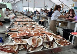 La jornada inaugural de la Feria de la Gamba de Punta Umbría, en imágenes