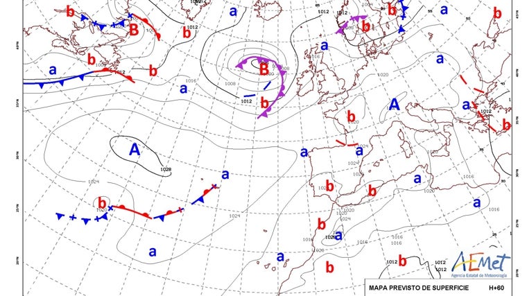 El anticiclón subtropical al oeste de las Azores unido a una dorsal serán los responsables del calor