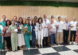 Acto del Día Nacional del Donante de Órganos y Tejidos, hoy, en el Hospital Juan Ramón Jiménez