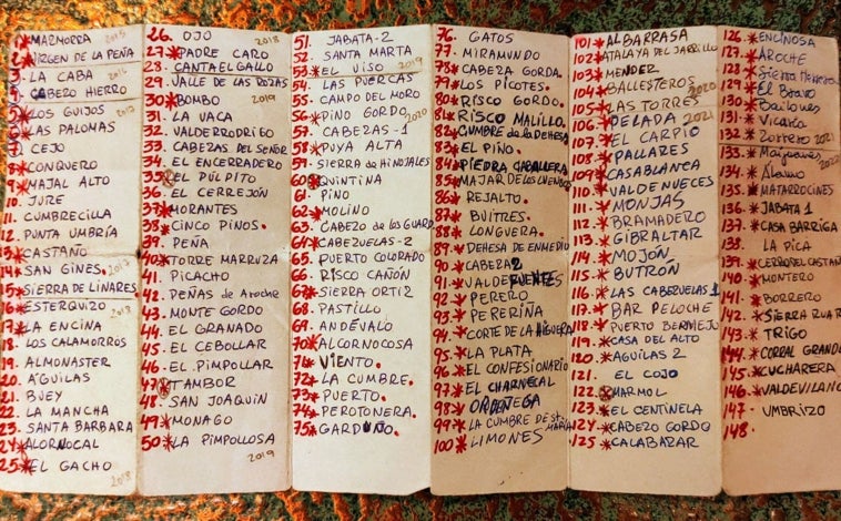 Imagen principal - La obsesión de un onubense por conquistar los 148 vértices geodésicos de la provincia de Huelva
