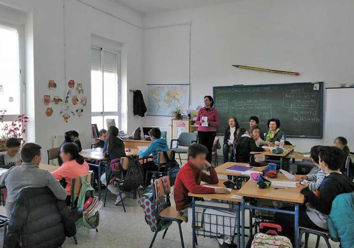Aula en el colegio Rufino Blanco de Encinasola