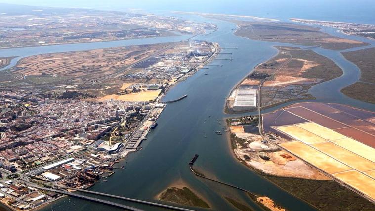 Imagen aérea de la Ría de Huelva