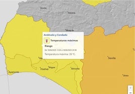 Mapa de avisos para este jueves