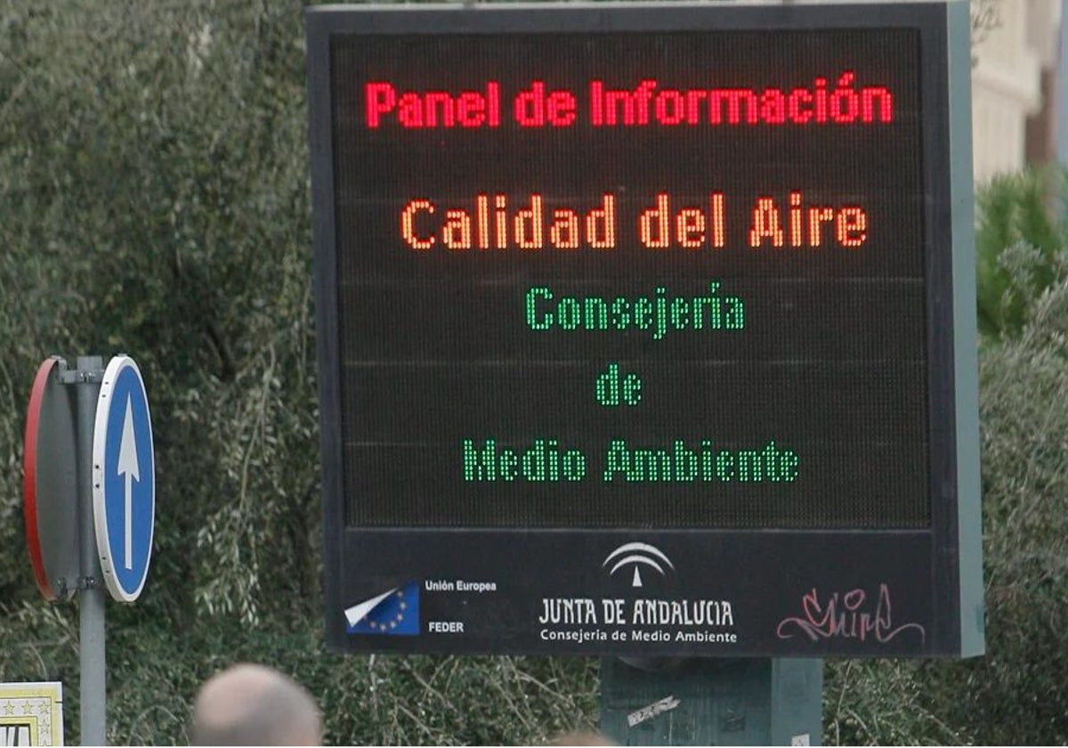 Panel de información de la calidad del aire