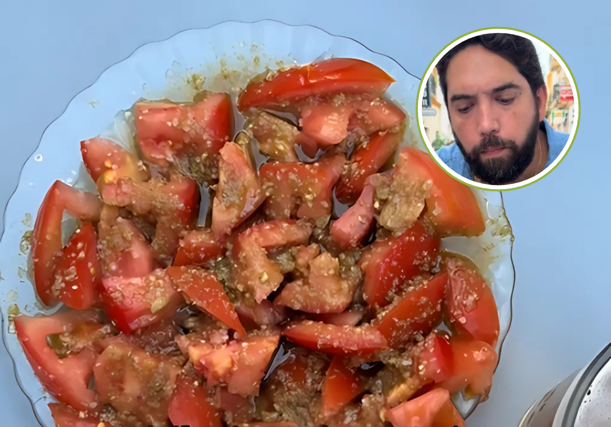 Tomate aliñado del bar Margallo en Ayamonte