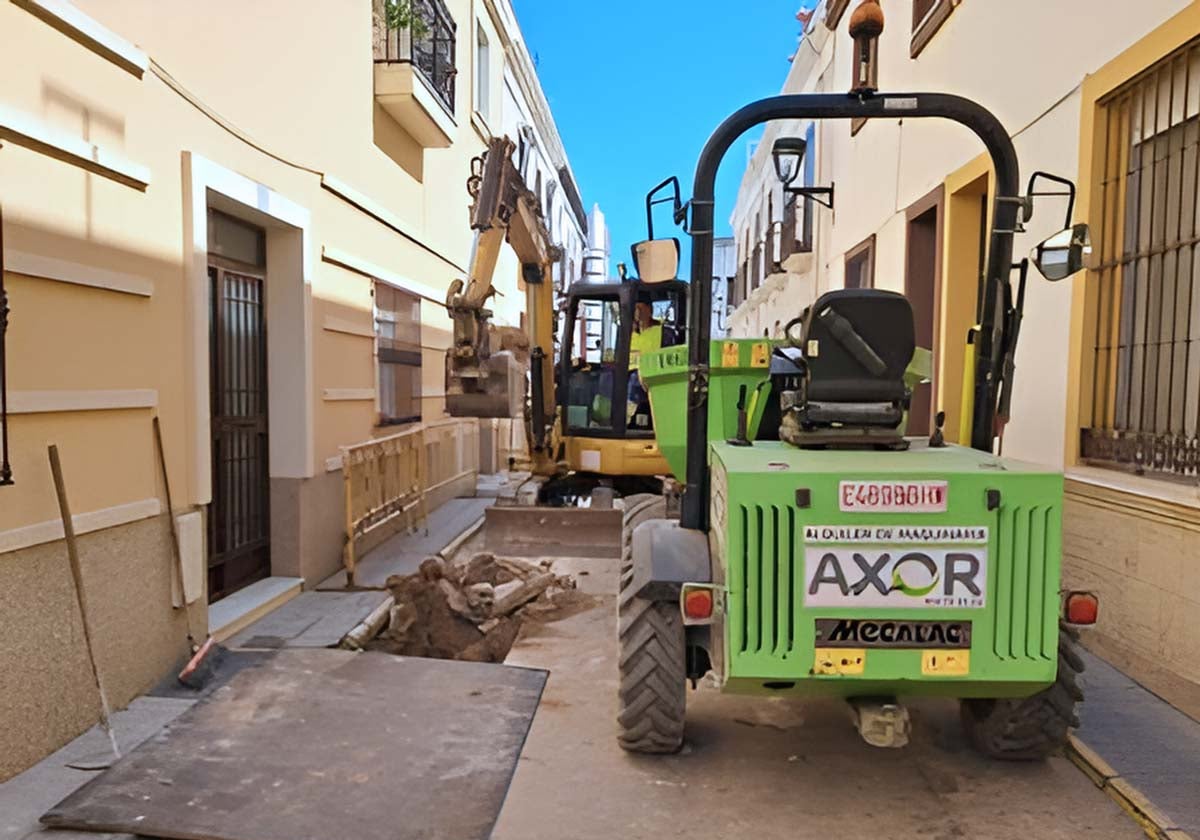 Imagen de las obras que ejecuta la compañía eléctrica