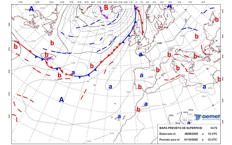 La previsión de la Aemet para estos días