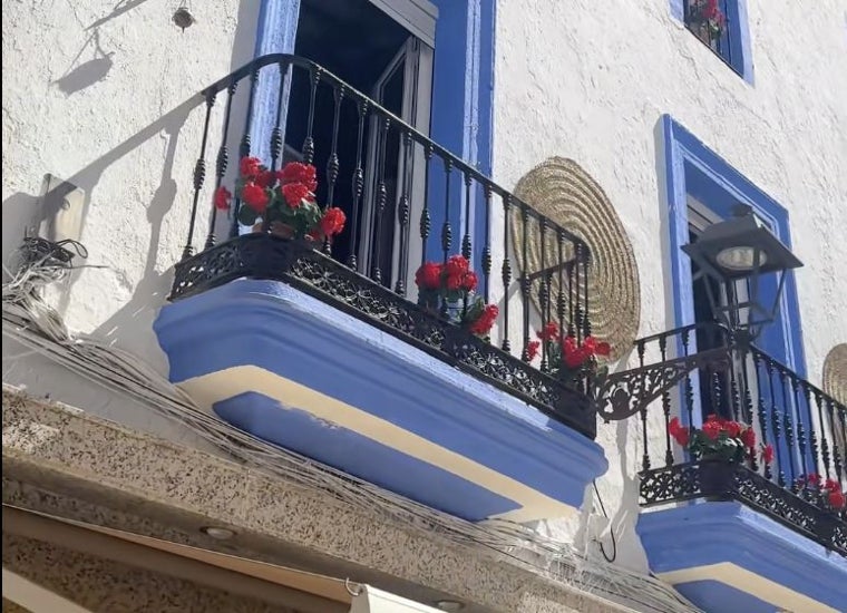 Balcones de una vivienda de Ayamonte