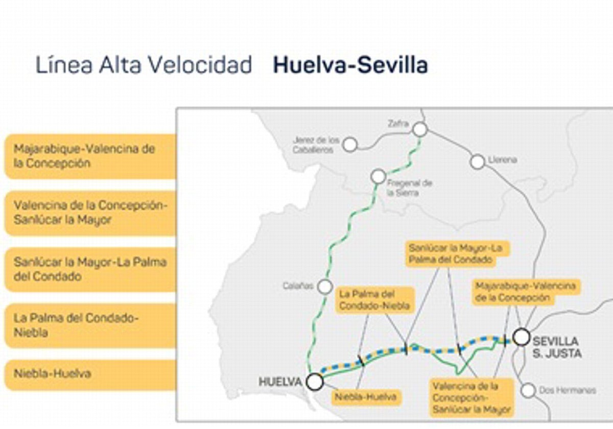 ¿Cuánto tardará en llegar el AVE de Huelva a Sevilla? Estas son las paradas que tendrá