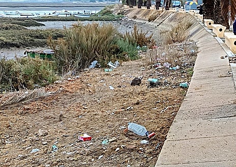 Imagen secundaria 1 - Hay materiales de todo tipo esparcidos por diversos puntos de las Marismas de Isla Cristina