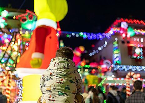 Imagen secundaria 1 - La Casa del Grinch hace de Corrales nuevamente uno de los epicentros de la Navidad en Huelva