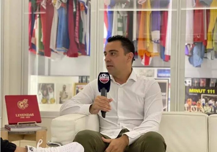 Xavi Hernández, durante la entrevista