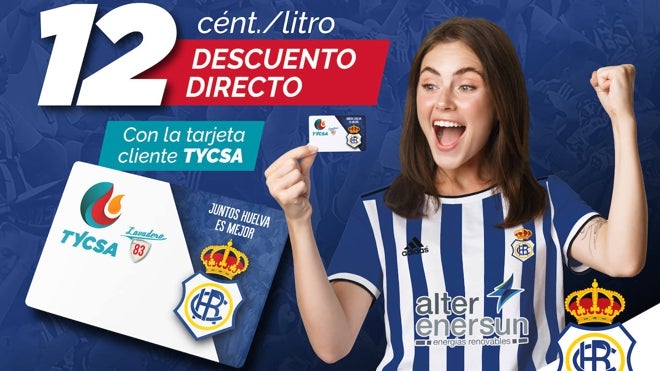 Descuento en las gasolineras Tycsa para los abonados del Recreativo