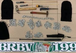 Detenido un ultra del Córdoba que fue a Linares con armas prohibidas a enfrentarse al Recreativo
