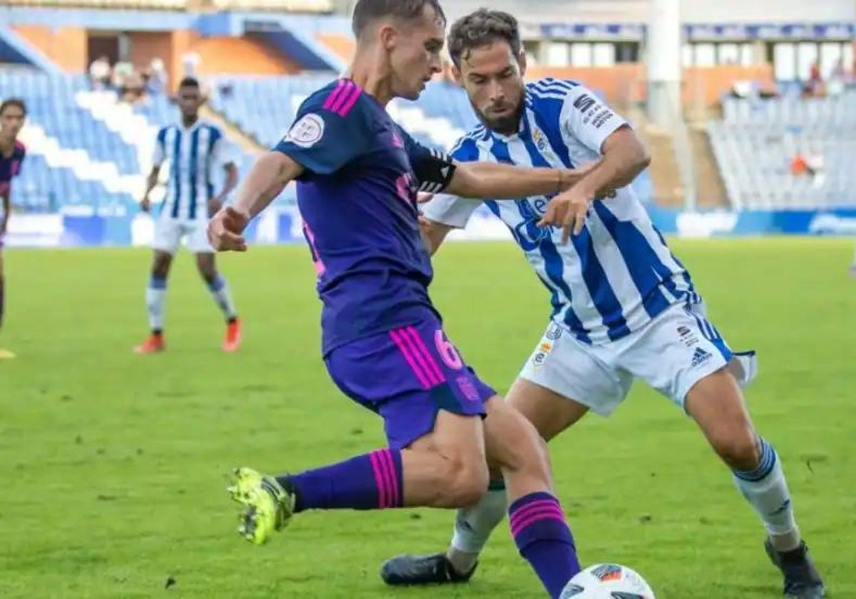 Jordi Ortega durante un partido con la camiseta del Recreativo de Huelva