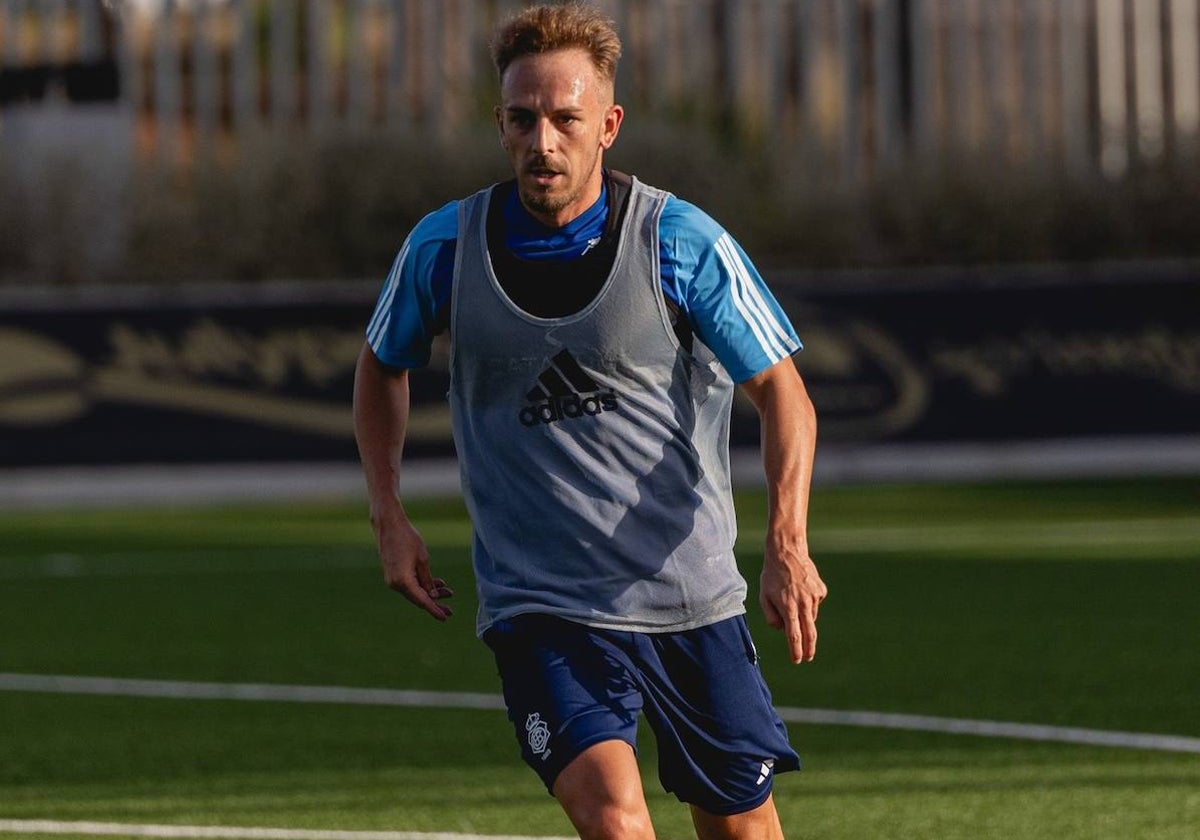 Víctor Morillo, en un entrenamiento del Decano