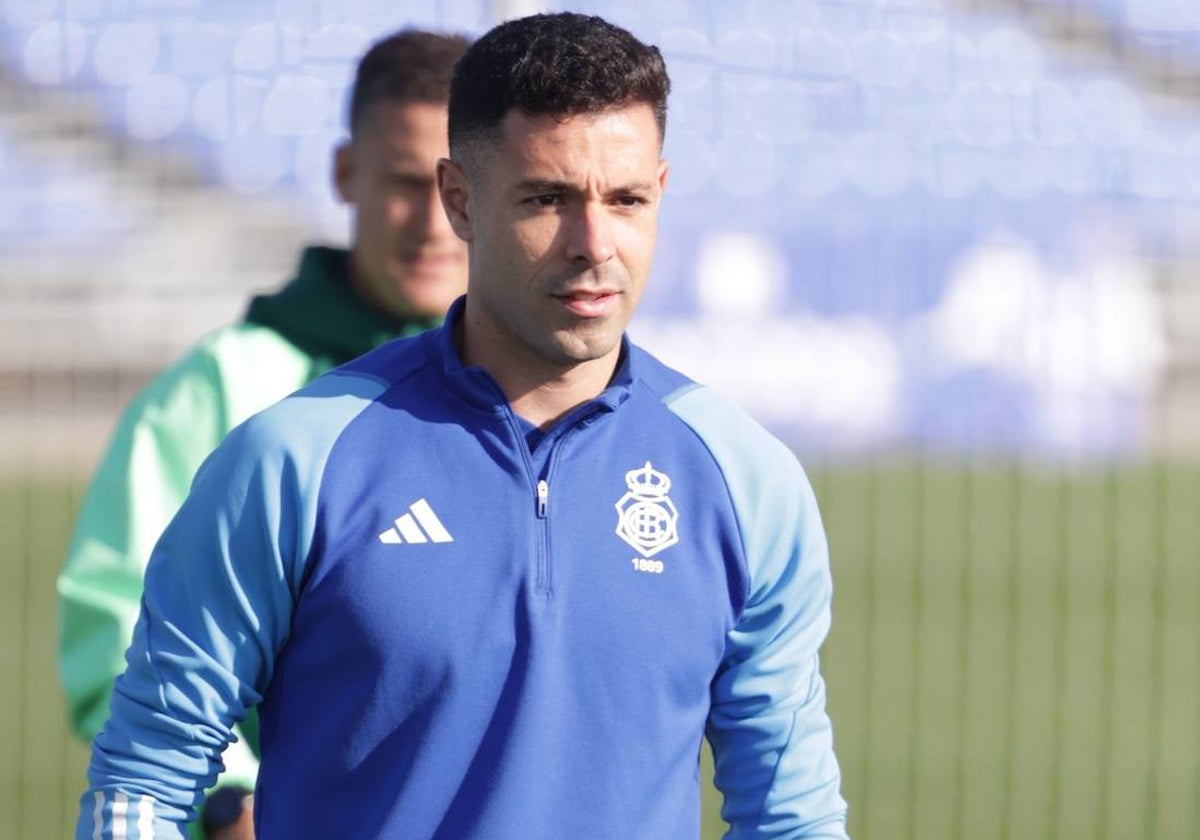 Álvaro Bustos, en un entrenamiento del Decano