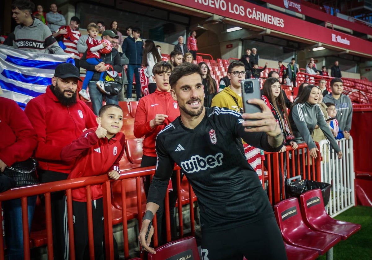 Marc Martínez en su presentación con el Granada CF tras su llegada en el pasado mercado invernal