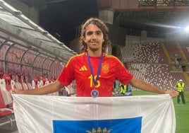 Nico Guillén, el centrocampista total de Huelva que juega en el filial del Sevilla y viene de ganar un prestigioso torneo  con España Sub-17