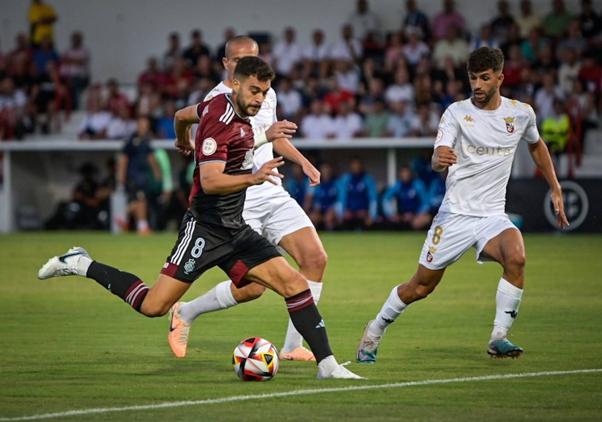 Luis Alcalde, durante el Ceuta-Recreativo de la pasada temporada