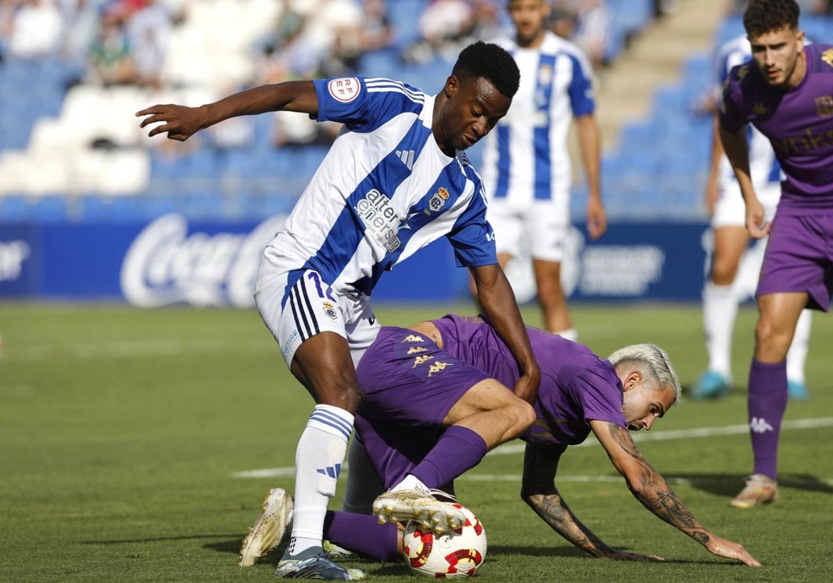 Nico Njalla, en el partido ante el Alcorcón