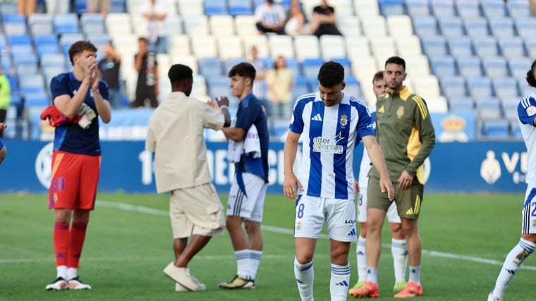 Decepción de los jugadores ya con el descenso consumado