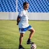 Pedro Morilla, en un entrenamiento del Decano
