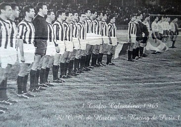 Imagen del primer encuentro del Trofeo Colombino entre el Decano y el Racing de París