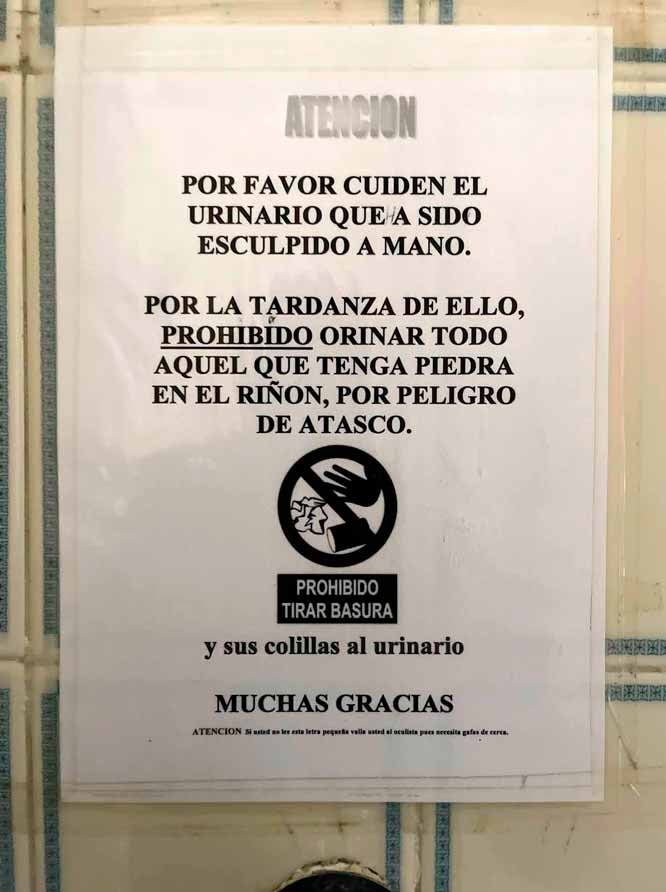 El cartel en cuestión