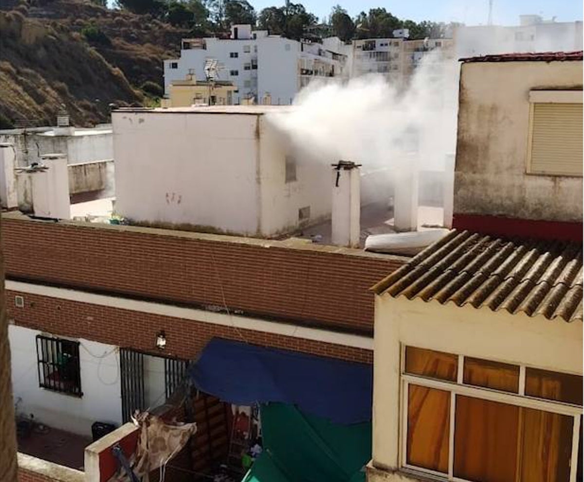 El incendio del pasado fin de semana en el edificio de la calle Tharsis de Huelva