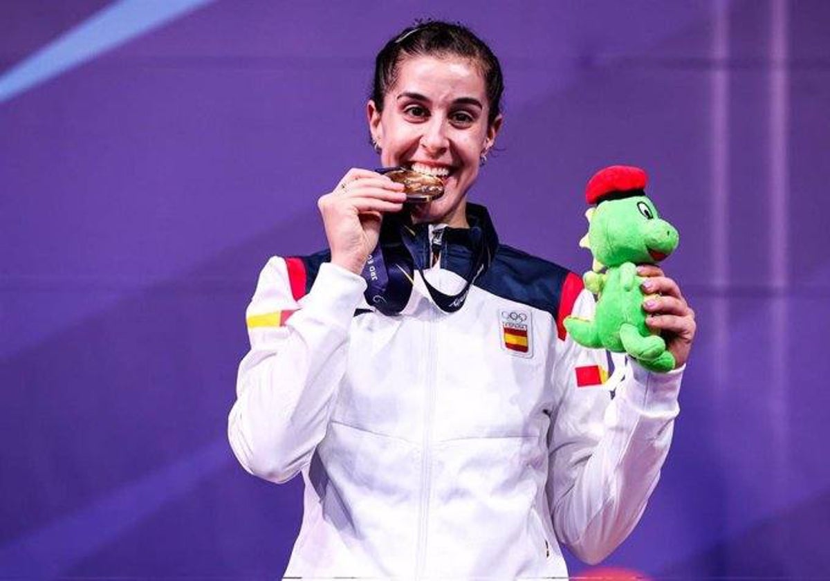 Carolina Marín tras ganar los Juegos Europeos 2023