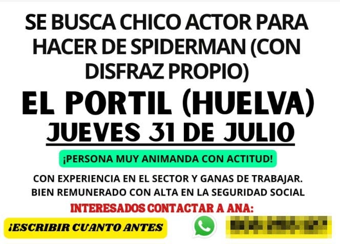 El cartel visto en Facebook