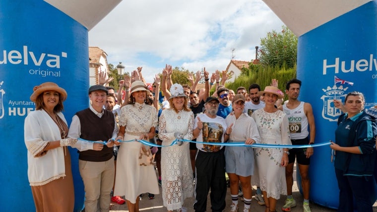 Corte de la cinta de la carrera