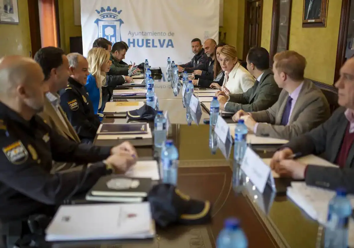 Junta Local de Seguridad celebrada hace unos días en el Ayuntamiento de Huelva