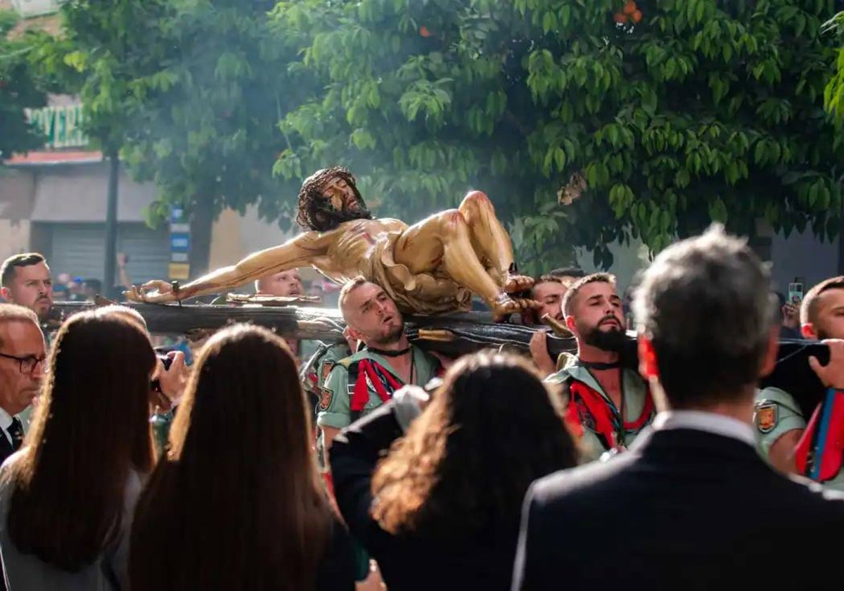 Imagen de archivo de la procesión de la Legión por Huelva