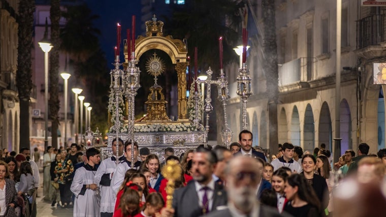 La procesión el año pasado por la Gran Vía