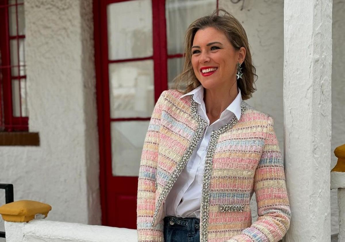 María Jesús Ruiz durante su visita a Huelva