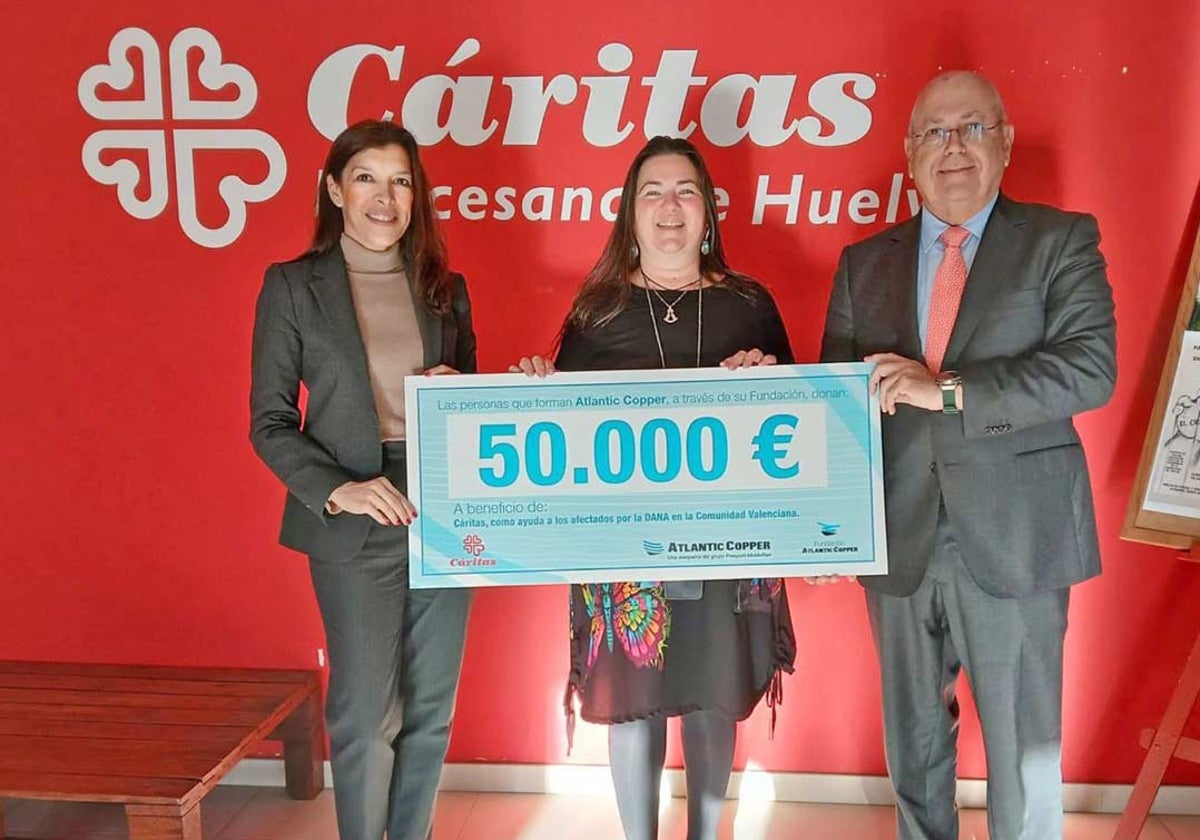 Entrega a Cáritas de la aportación extraordinaria de la fundación